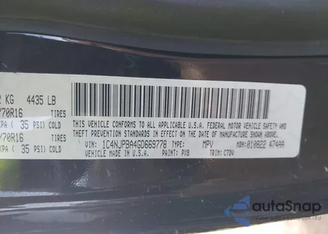 2016 Jeep Patriot Sport from USA, damaged, VIN 1C4NJPBA4GD669778